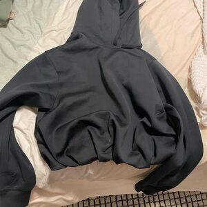 Black Cropped Hoodie
